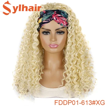 Sylhair на Едро, перука от дълги косми, 24-инчов извратени синтетични перука, директен превръзка на главата, перуки за жени, без лепило, шал, перука