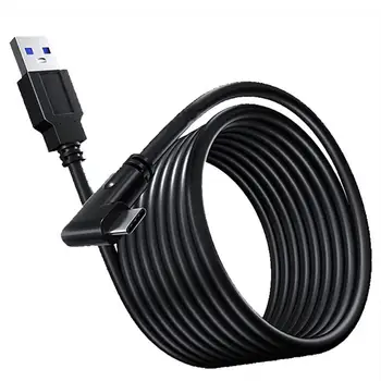 USB кабел C 5 М За OculusQuest 2-Канален Кабел VR USB 3.0 Съвместимост Под Прав Ъгъл Бързо Зареждане на Скорост на Предаване на данни 5 Gbit/s