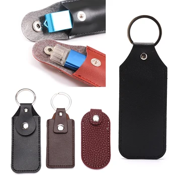 USB Калъф Защитно чанта за Преносим джобен кожен ключодържател за USB флаш устройство