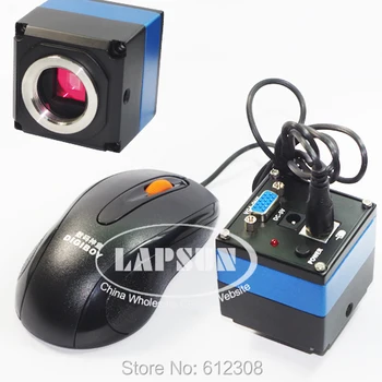 USB контрол на мишката 2.0 MP HD Цифров промишлен микроскоп, камера, лупа, VGA изход за печатни платки, лу + променливотоково