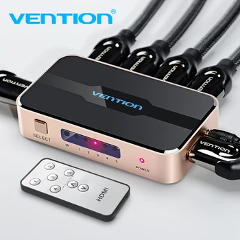 Vention Сплитер HDMI Switch 5 входа и 1 изход HDMI Превключвател 5X1 3X1 за XBOX 360 PS4/3 Smart Android HDTV 4 ДО 5 Портове и конектори HDMI Адаптер