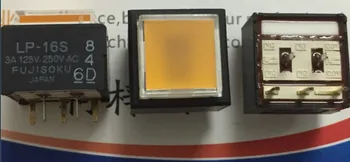 [VK]ЯПОНИЯ LP-16S докосване на ключа на светлината квадратна бутонът за нулиране 15 * 15 мм със светло-жълт 5-пинов 3A 125 250 vac LP1S-16S-808-Z
