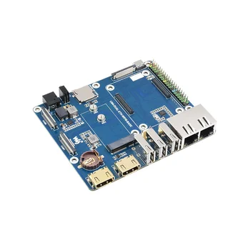 Waveshare за Raspberry Pi CM4 ETH Box такса за разширяване с двоен мрежов порт Wifi6 с корпус за изчислителен модул 4 Lite/Emmc US Plug