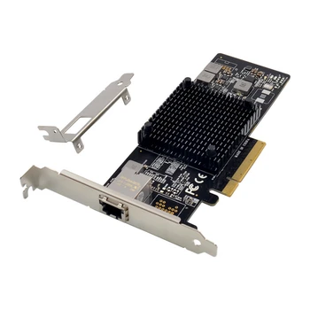 X550 PCI-E X8 10 Гигабитная Однопортовая Сървър Мрежова карта RJ45X1 10GbE PCI Express 5.0 GT/S с Радиатор + Кратко