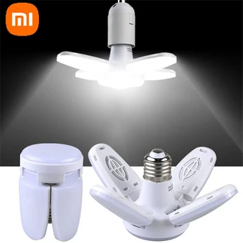 Xiaomi 360 ° Сгъваема led лампа веерообразной форма, с четири листа, 28 W, навити устата, промишлена лампа, домакински тавана лампа, гаражно лампа