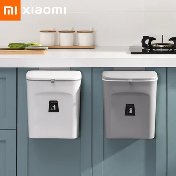 Xiaomi 9L Подвесное Кошчето за боклук за кухня с Голям Капацитет Кухненски кош за отпадъци За рециклиране Баня Монтиране на кошче за Боклук с капак