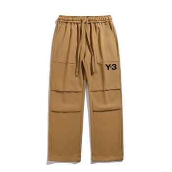 Y-3 Година 3 есенно-зимен гащеризон, мъжки разнообразни ежедневни панталони с прав штанинами на експозиции