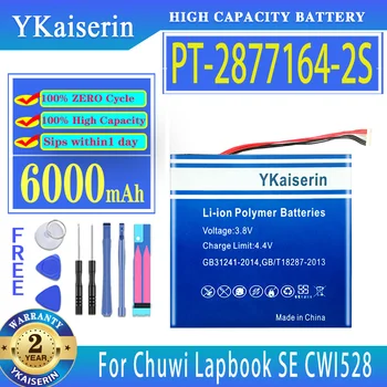 YKaiserin Батерия PT-2877164-2S (CWI547 10 PIN) 6000 mah За Chuwi Lapbook SE CWI528 CWI547 13,3 34160192P 10 PIN 7 Линии Bateria