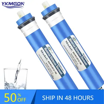 YKMGON 150GPD обратноосмотическая мембрана за жилищни помещения, РО мембранен филтър за вода, система за филтриране на питейна вода, домакински (2 бр.)