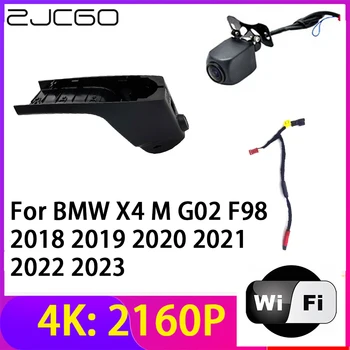 ZJCGO 4 ДО 2160 P Записващи устройства Dvr за кола Камера, 2 Обектива Регистратори Wi Fi Нощно Виждане BMW X4 M G02 F98 2018 2019 2020 2021 2022 2023