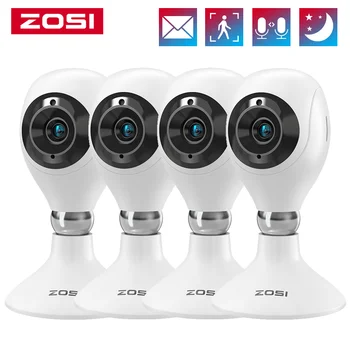 ZOSI 3MP WiFi следи бебето с двупосочна аудио 2K HD Smart Ai Human Detect IP камера видеонаблюдение за дома за сигурност на закрито