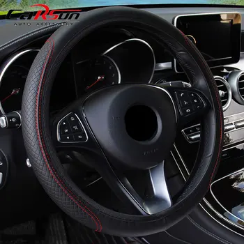 автомобилен Черен калъф за волан от изкуствена кожа за Kia Sportage R KX5 QL K2 Hyundai Tucson 2015-2017 Ix35 Verna Solaris