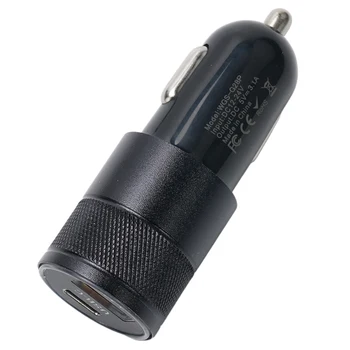 Адаптер за зареждане на автомобилен крик 66 W Quick Charge 3.0 Type C + USB конектори Бързо зареждане зарядно устройство за мобилен телефон