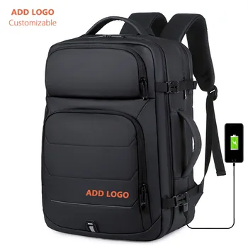 Адаптивни раници с голям капацитет 40 литра с възможност за разширение Зареждане чрез USB 17-инчовата чанта за лаптоп Водоустойчив разширяващите се бизнес пътна чанта