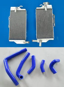 Алуминиев радиатор + силиконов маркуч за охлаждане на Honda CR250R CR250 CR 250R 2005-2007 2007 2006 05 06 07