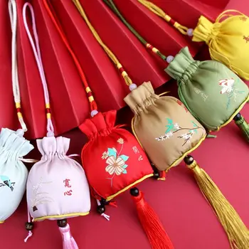 Антични шапките с цветя модел, калъф за обеци в стил ретро, украса спални, чанта-саше в китайски стил, чанта за бродиране, златар чанта