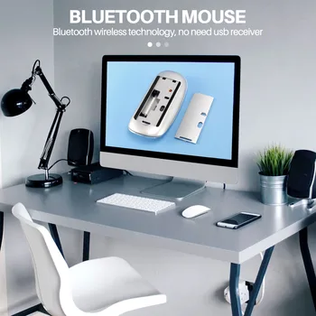 Безжична Bluetooth Magic Mouse Тиха компютърна мишка тънки ергономични компютърни мишки за Apple Macbook