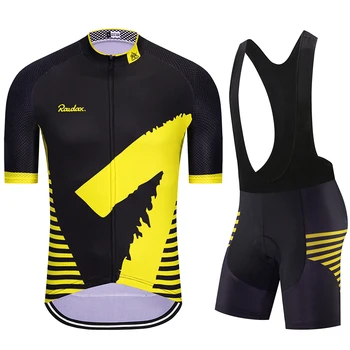 Велосипедна майк 2023 Нова командване велосипедна облекло МТБ Cycling 19D Гел шорти-престилки Мъжки комплект от каране на велосипед тениски Ropa Ciclismo Триатлон