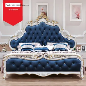 Висококачествена антични легло, мебели за спалня в стил Империал рококо, европейски дизайн, мебели за спални вила