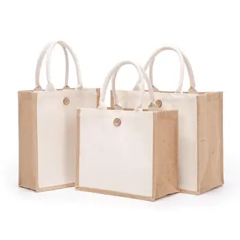 Висококачествена чанта-тоут от зебло с бутони, голяма чанта за пазаруване, преносима дългогодишна чанта-тоут, студентски чанта-тоут унисекс
