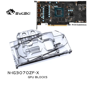 Воден блок Bykski N-IG3070ZF-X, Използвани за Цветна графична карта Battleax GeForce RTX 3070 GPU /Пълно Покритие на Меден Радиатор с Водно Охлаждане