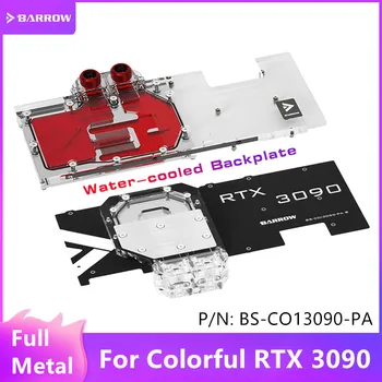 Воден блок на графичния процесор Barrow RTX 3080 3090 за Colorful iGame RTX 3080 Vulan X OC, Охладител за графични процесора ARGB с пълно покритие, BS-COI3090-PA