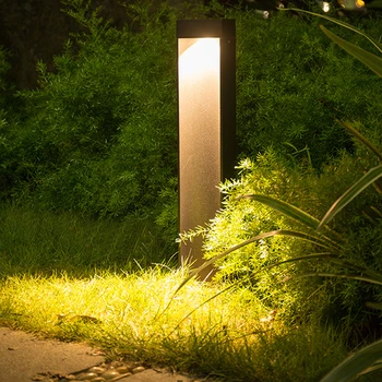 Външен градински лампа 10 W COB LED светлина за косене на трева, алуминиев стълб, вила, селска двор, алеи за вътрешен двор, оформен шкафчета, осветителни тела