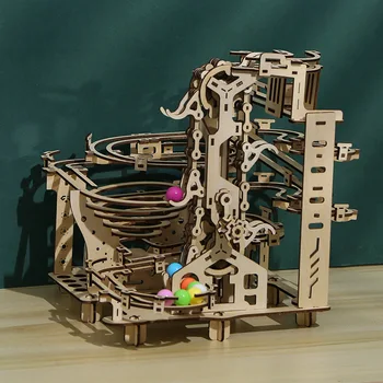 въртящи пространствено-времеви тунел 3D Дървена модел на 3D модел на пъзели ръчна модел креативни играчки за деца, Подарък за рожден ден