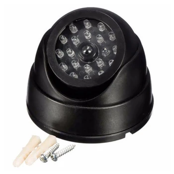 Вътрешна/външна фалшива камера Куполообразная домашна камера за видеонаблюдение, имитирующая охранителна аларма с мига червена led камера