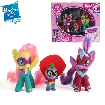 Герой на серия Hasbro My Little Pony Super Power Спайк Флаттершай Твайлайт Спаркл, играчка за момичета, игри къща, подарък фигурки
