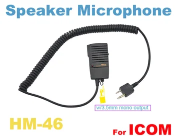 Говорител HM-46/Ръчен микрофон с 3.5 мм моно-събота и неделя вход за ICOM IC-V8, IC-V82, IC-85