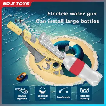 Годишният напълно автоматични електрически воден пистолет с големи бутилки, дальнобойный непрекъснат огън, игра за партита, спрей, детска играчка, подарък за момче