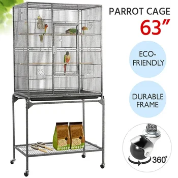 Голяма метална клетка за папагал 63 
