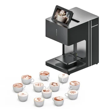 Гореща разпродажба, шоколад, 4 чаши, digital 3D принтер за печат с годни за консумация мастило, лате-арт, пяна за капучино, печатна машина за кафе
