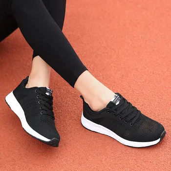 Дамски спортни обувки, леки маратонки за бягане, ежедневни дишащи обувки, нескользящие удобни дамски маратонки zapatilla