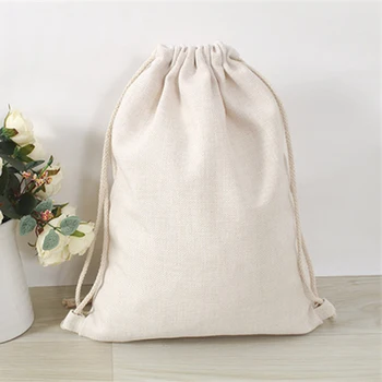Двете памук, ленени чанти на съвсем малък Многократна употреба заготовки за стопански чанти, раници 
