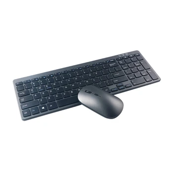 Двухрежимная безжична клавиатура и мишка, съвместими с блютузом безжични клавиатура, 2.4ghz, лесни за офис игри