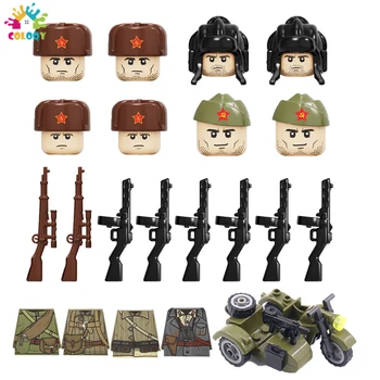 Детски Играчки WW2 Военни Мини Фигурки Строителни Блокове Изискан Дизайн Микс По Желание на Армията Войници Пистолет вашия мотор За Момчета, Подарък