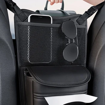 Джоб-органайзер за кола, многофункционален джоб за съхранение между голям просторен автомобилен мрежесто джоб, притежател на чанти, аксесоари за интериора