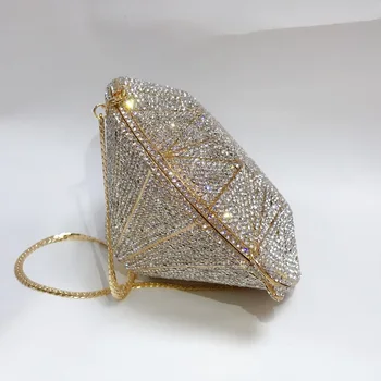 Дизайнерски женски марка на едро, сватбен клатч с кристали, луксозен клатч, кристален вечерна дамска чанта, основният женски
