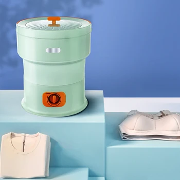 Домакински сгъваема перална машина, преносима перална машина за майката и детето, мини-машина за пране на чорапи