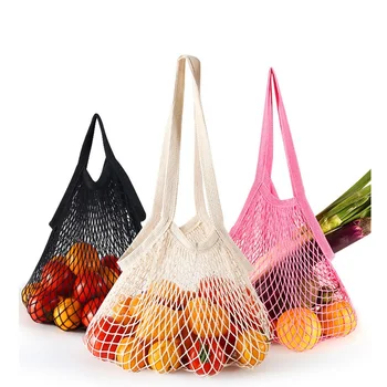Една проста ежедневна дишаща памучен окото чанта за плодове и зеленчуци, домакински многофункционална чанта за багаж, чанта за пазаруване в супермаркета