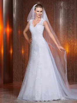 Елегантни апликация Vestido De Noiva, сексуална сватбена рокля с отворен гръб, Vestidos De Новия, подвижна панделка, сватбени рокли, завързана дреха De Mariée