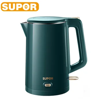 Електрическа кана SUPOR 1,5 л от хранително-вкусовата неръждаема стомана, енергоспестяващ електрически чайник, защита от прегряване, кухненски уреди