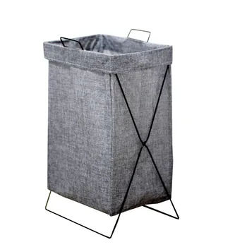 Желязо рамка, сгъваема водоустойчив кошница за дрехи, голяма кошница за съхранение на бельо, кошница за съхранение на памук и лен