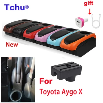 За 2022 Toyota Aygo X авто подлакътник кутия За Aygo X авто подлакътник кутия Централен подлакътник скоростна Дооснащение USB поставка за чаши в Интериора на автомобила
