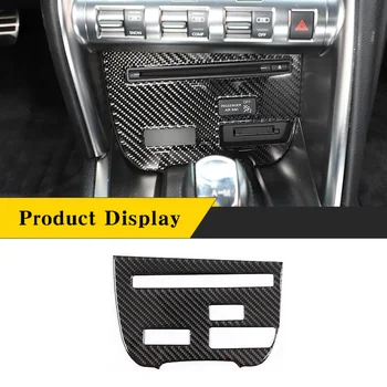За Nissan GTR R35 2008-2016 Днешно Въглеродни Влакна (Меко) Авто Етикети на Централното Управление на CD Панел Рамка Аксесоари За интериора на Колата