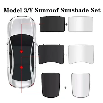 За Tesla, Модел 3 19-21 модел Y Преден Заден Люк На Покрива и на Предното Стъкло на Тавана Люк Тъпа Оцветяване Слънчеви Очила NetUpgrade Стъклен Покрив Козирка
