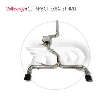 Изпълнението на изпускателната система от неръждаема стомана HMD Catback за Volkswagen Golf MK6 GTI 2.0 TFSI 2008-2013