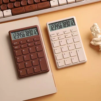Калкулатор 12 цифри Слънчев електронен калкулатор двоен източник на захранване Калкулатор за домашния офис учебни инструменти за финансово счетоводство
